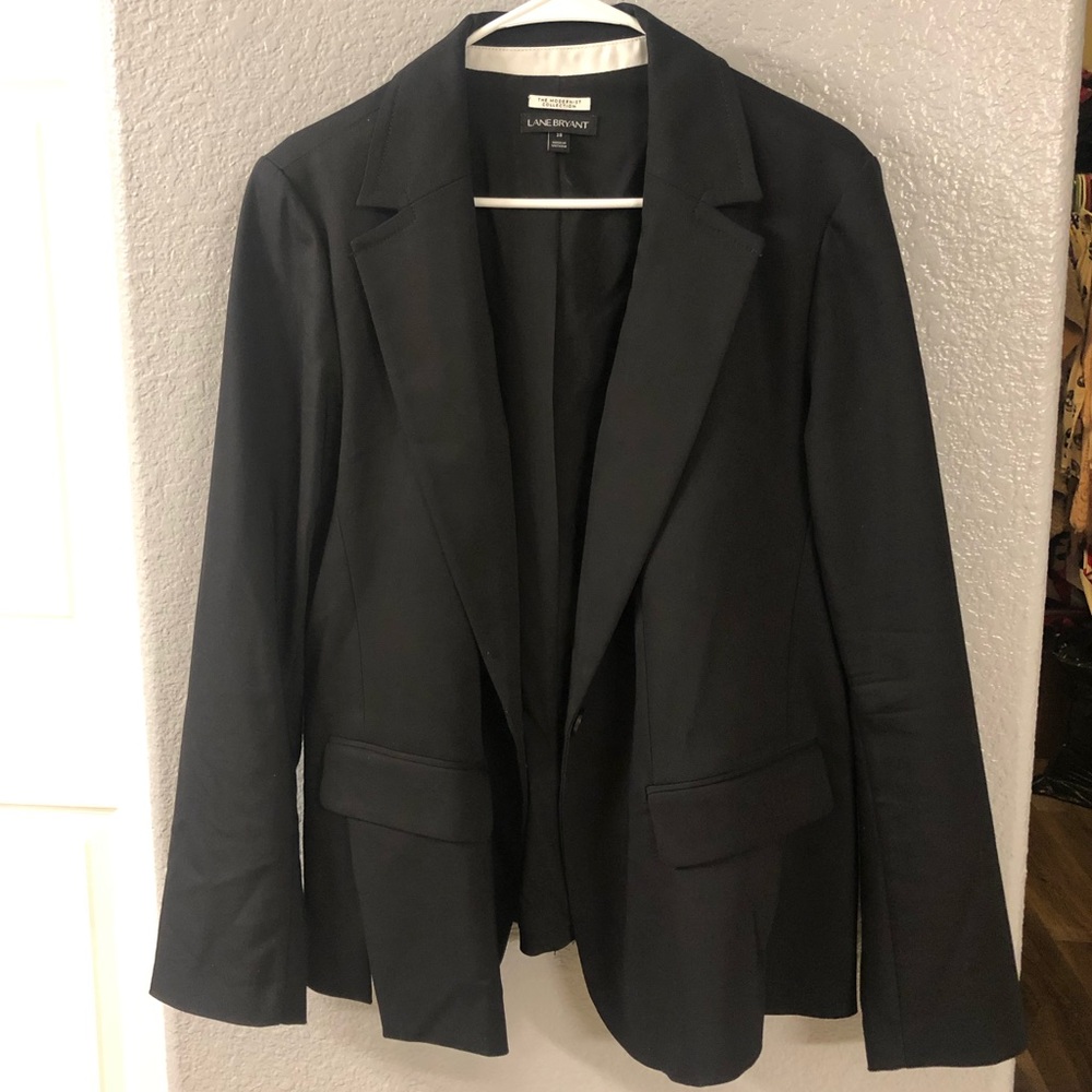 Lane Bryant Black Size 18 Modernist Blazer
